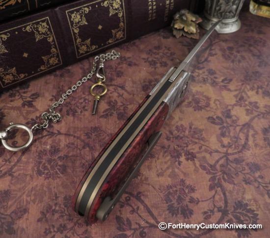 Trevor Burger - Presentation LEXK Plus Front Flipper - Damasteel/Burl - Choice - Image 7