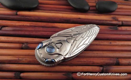 Rike Knife - Cicada Flipper - Polished Titanium - Image 2