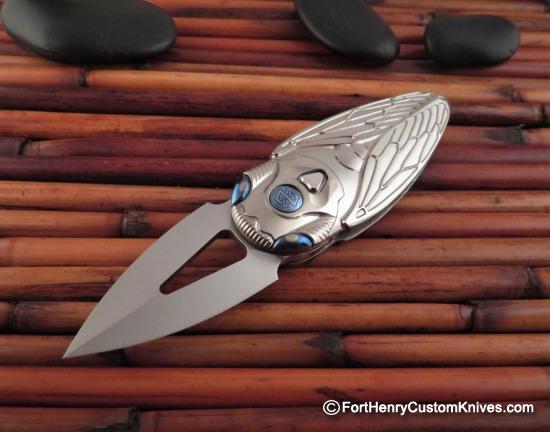 Rike Knife - Cicada Flipper - Polished Titanium