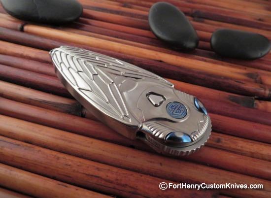 Rike Knife - Cicada Flipper - Polished Titanium - Image 3