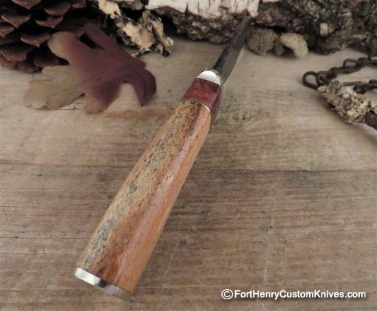 Herb Derr - Hand Forged Bullnose Skinner - Fossilized Sea Cow Rib - Mosaic - Image 5