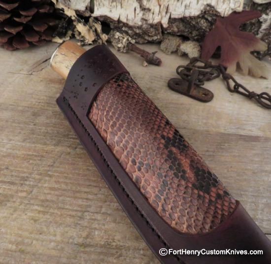 Herb Derr - Hand Forged Bullnose Skinner - Fossilized Sea Cow Rib - Mosaic - Image 7