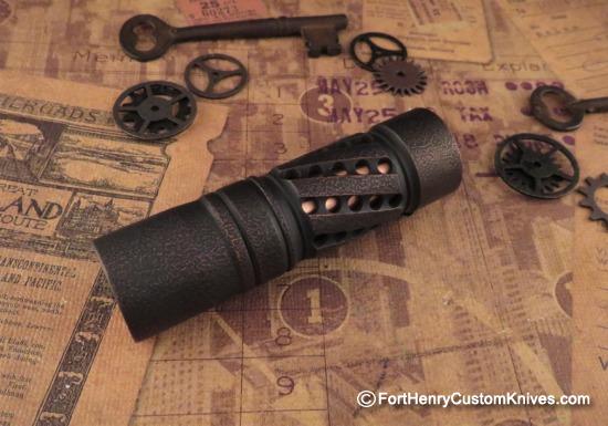 Barrel Flashlight - New Custom Helical - Solid Copper