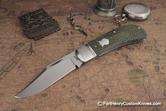Jim Dunlap - Custom Lanny's Clip - Burlap Micarta