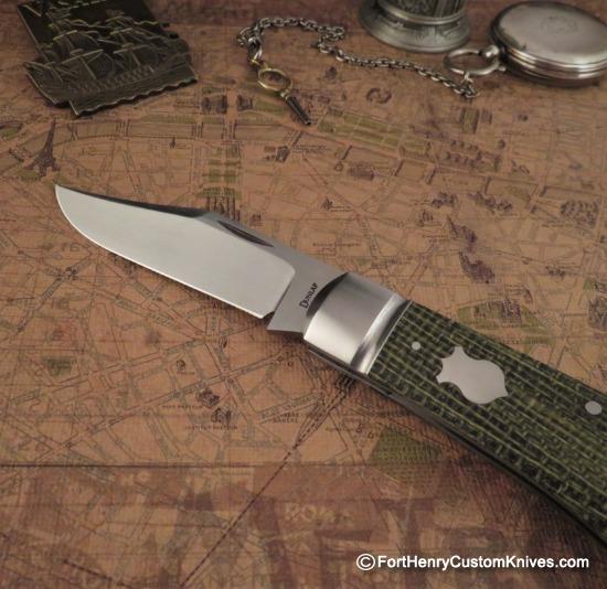 Jim Dunlap - Custom Lanny's Clip - Burlap Micarta - Image 3
