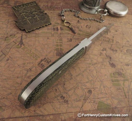 Jim Dunlap - Custom Lanny's Clip - Burlap Micarta - Image 4