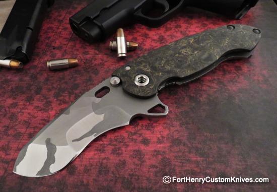 DireWare - V-5 Solo Recurve Flipper - Dark Matter Brass Carbon Fiber - 20CV