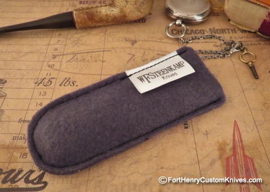 Willem Steenkamp - Custom Dog Leg Slip Joint - Ivory Micarta Shield - Image 6