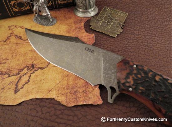 Claudio & Ariel Sobral / CAS Knives - Amber Stag - "Mustang" Fighter - Image 2