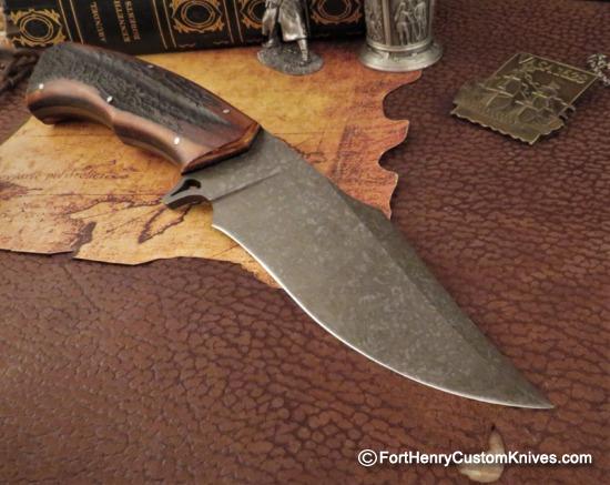 Claudio & Ariel Sobral / CAS Knives - Amber Stag - "Mustang" Fighter - Image 6