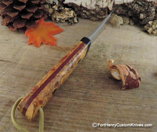 Hiroaki Ohta - Custom Harpoon Bowie - VG10 - Buckeye Burl - Image 3