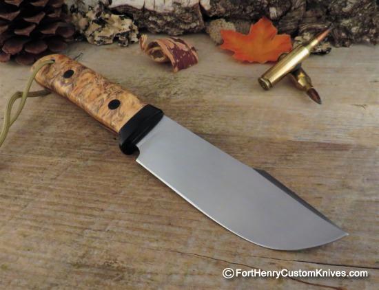Hiroaki Ohta - Custom Harpoon Bowie - VG10 - Buckeye Burl - Image 5