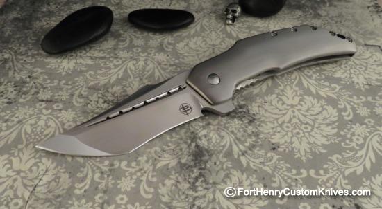 Begg Knives- Monochrome Astio - Full Titanium - Black Ice DLC Accents