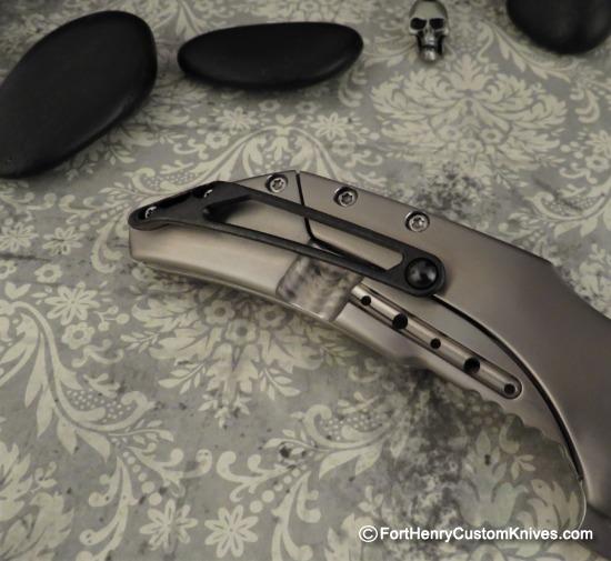 Begg Knives- Monochrome Astio - Full Titanium - Black Ice DLC Accents - Image 6