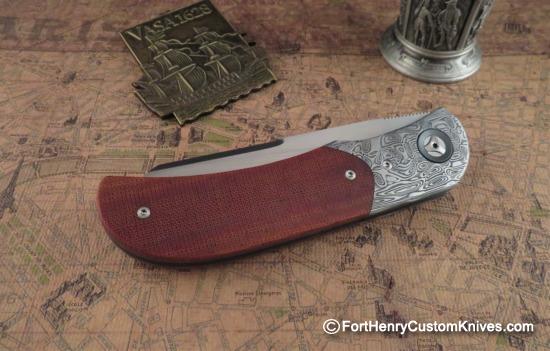 Trevor Burger - LEXK Plus Front Flipper - Damasteel/Micarta - Image 2