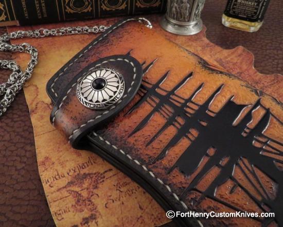 Vardi - Pirate Captain - Large Custom Leather Wallet - w/Chain - Image 4