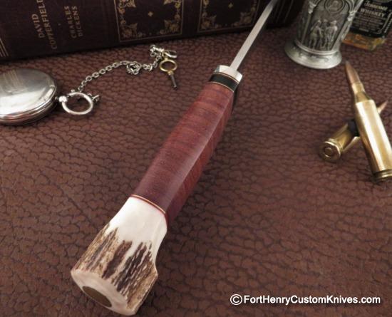 Bob Dozier - RARE Sisu Clip Point Hunter - Forged San Mai Blade - Image 2