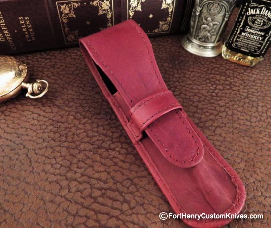 Courtney Turnage - Custom Mammoth Tooth Pen - Leather Sheath - Image 6