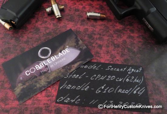 COBBLE Blade - NEW Model - Secret Agent - Red / Blk G-10 - Image 7