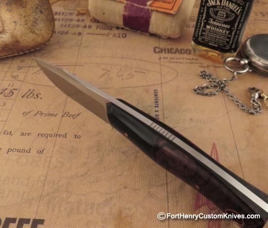 Joshua Gallardo Knives -  Custom Pocket Buddy - Ironwood / Micarta - Image 3