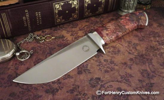 Georgi Menchev - Custom Drop Point Hunter - Maple Burl