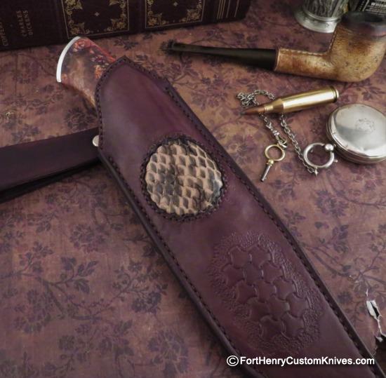 Georgi Menchev - Custom Drop Point Hunter - Maple Burl - Image 7