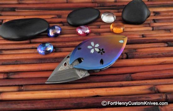 Dew Hara - Custom KAO - Money Clip Flipper - Damascus