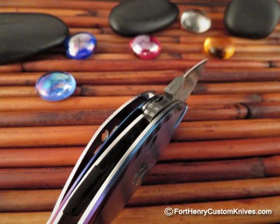 Dew Hara - Custom KAO - Money Clip Flipper - Damascus - Image 3