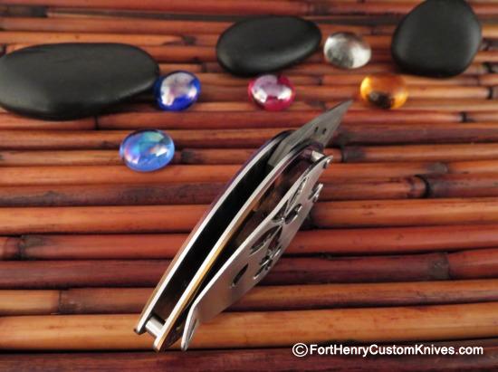 Dew Hara - Custom KAO - Money Clip Flipper - Damascus - Image 4