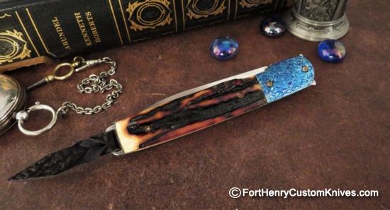 Courtney Turnage - Custom Mammoth Tooth Pen - Leather Sheath - Image 5