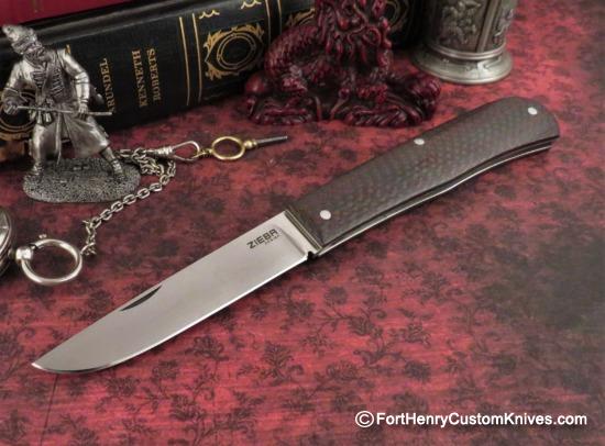 Michael Zieba - Custom "One Off" Slipjoint - Black/Red Carbon Fiber