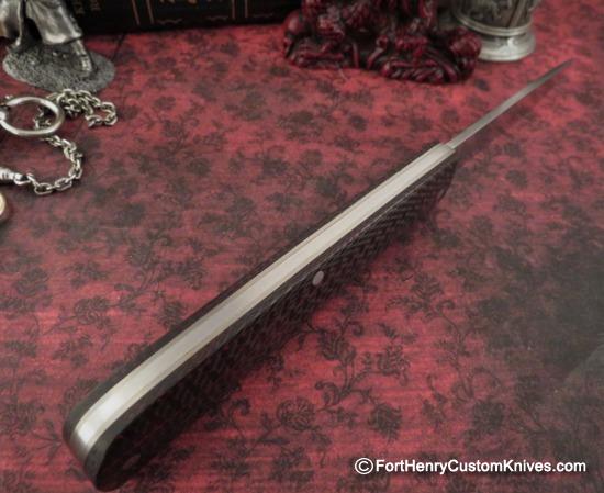 Michael Zieba - Custom "One Off" Slipjoint - Black/Red Carbon Fiber - Image 4