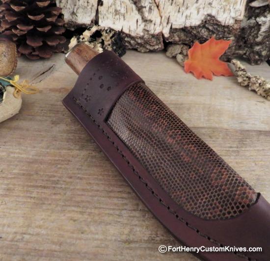 Herb Derr - Hand Forged Drop Point - Fossilized Sea Cow Rib - Image 7