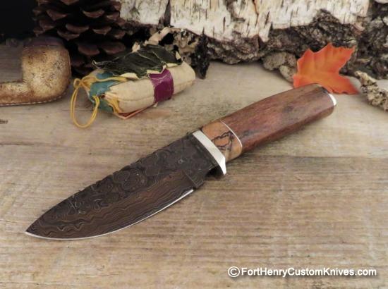 Herb Derr - Hand Forged Drop Point - Fossilized Sea Cow Rib