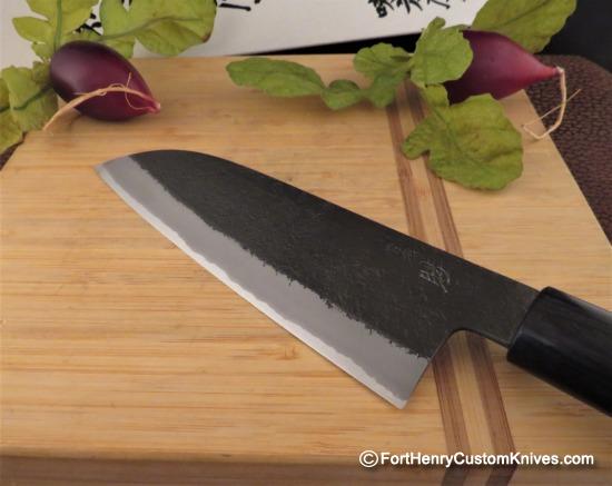 Mutsumi Hinoura - Hand Forged Santoku - Aogami Super - Red Ebony - Image 3