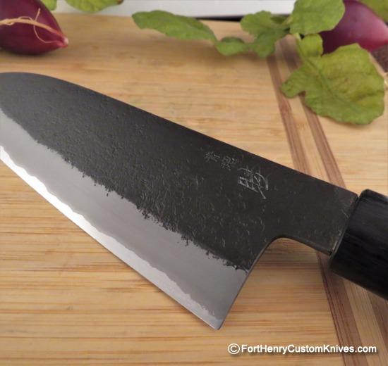 Mutsumi Hinoura - Hand Forged Santoku - Aogami Super - Red Ebony - Image 4