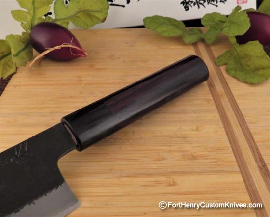 Mutsumi Hinoura - Hand Forged Santoku - Aogami Super - Red Ebony - Image 6