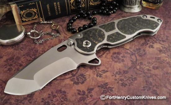 DireWare - New Style SOLO - Recurve Tanto Flipper - Fat Carbon