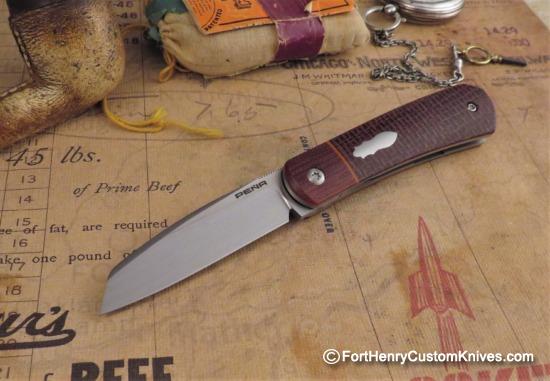 Enrique Pena - Custom Apache - Front Flipper - Burlap Micarta