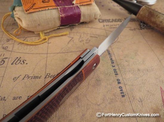 Enrique Pena - Custom Apache - Front Flipper - Burlap Micarta - Image 6