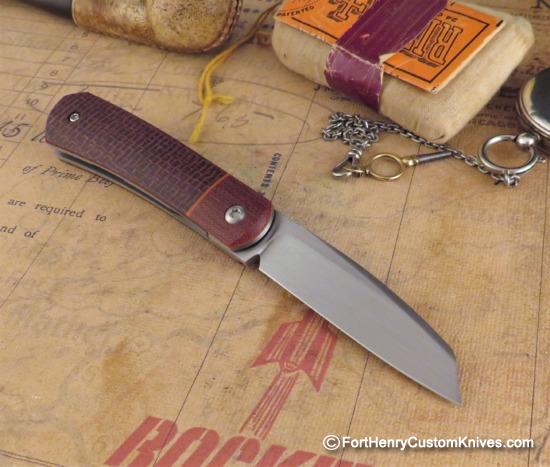 Enrique Pena - Custom Apache - Front Flipper - Burlap Micarta - Image 7