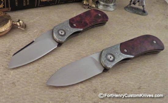 Trevor Burger - Presentation EXK Plus Front Flipper - Damasteel/Burl - Blade Choice