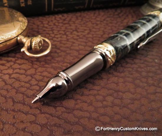 Courtney Turnage - Custom Mammoth Tooth Pen - Leather Sheath - Image 5