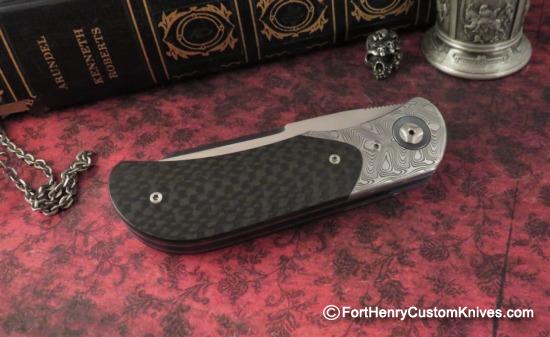 Trevor Burger - Presentation EXK Plus Front Flipper - Damasteel/Carbon Fiber - Image 2