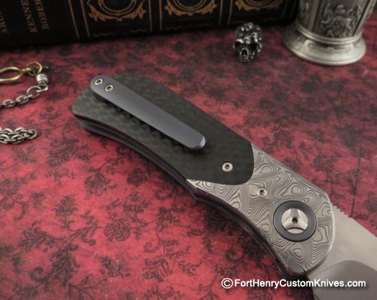 Trevor Burger - Presentation EXK Plus Front Flipper - Damasteel/Carbon Fiber - Image 6