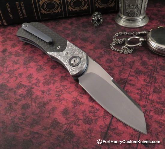 Trevor Burger - Presentation EXK Plus Front Flipper - Damasteel/Carbon Fiber - Image 7