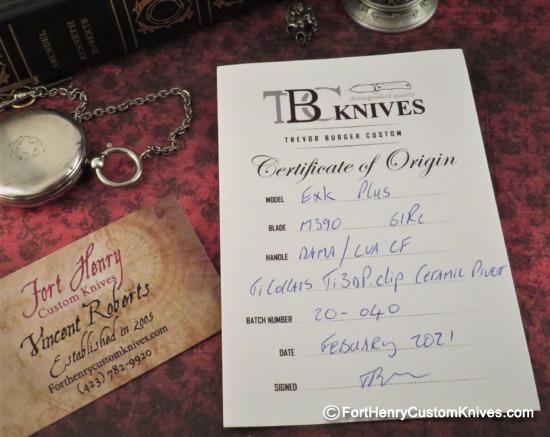 Trevor Burger - Presentation EXK Plus Front Flipper - Damasteel/Carbon Fiber - Image 9