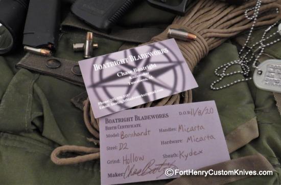 Boatright Bladeworks - Custom Bornhardt Fixed Blade - D2 - Image 7