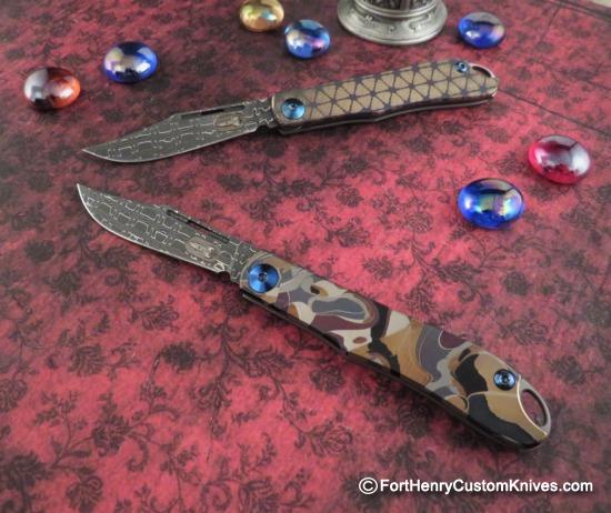 Darriel Caston - Lanny's Clip - Miniature Slip Joint - Stainless Damascus - Choice