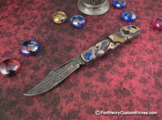 Darriel Caston - Lanny's Clip - Miniature Slip Joint - Stainless Damascus - Choice - Image 5